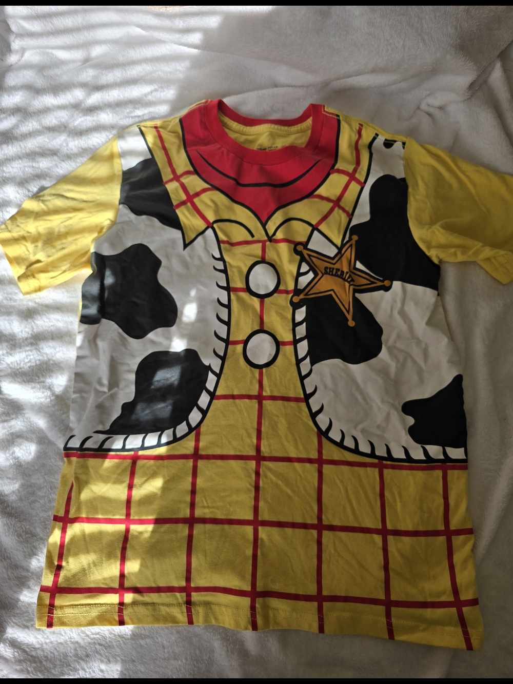 💖=3/$20 Disney Pixar Toy Story Woody Costume T-Shirt & Shorts Set  YL - Picture 5 of 6